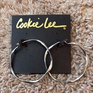 Cookie Lee Silver Hoop Earrings